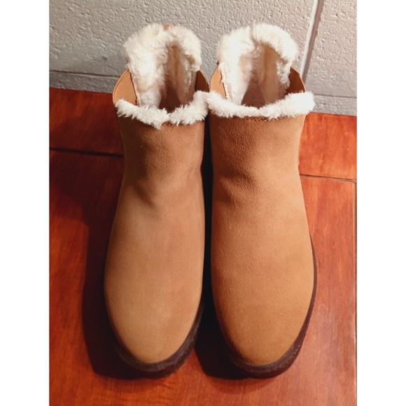 MADEWELL The Toasty Leather Upper Faux Fur Lined Chelsea Boots Sz 9*Runs Big(10) - Picture 6 of 13